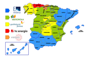 Lee más sobre el artículo Mapa de Distribuidoras de Luz en España