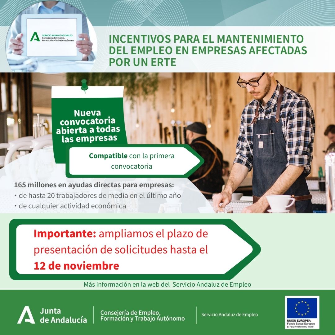 Lee más sobre el artículo Ayuda Junta de Andalucía a Trabajadores en ERTE
