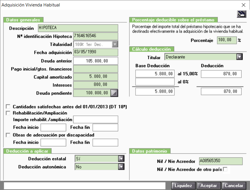 En este momento estás viendo Cantidades satisfechas por adquisición de la vivienda habitual