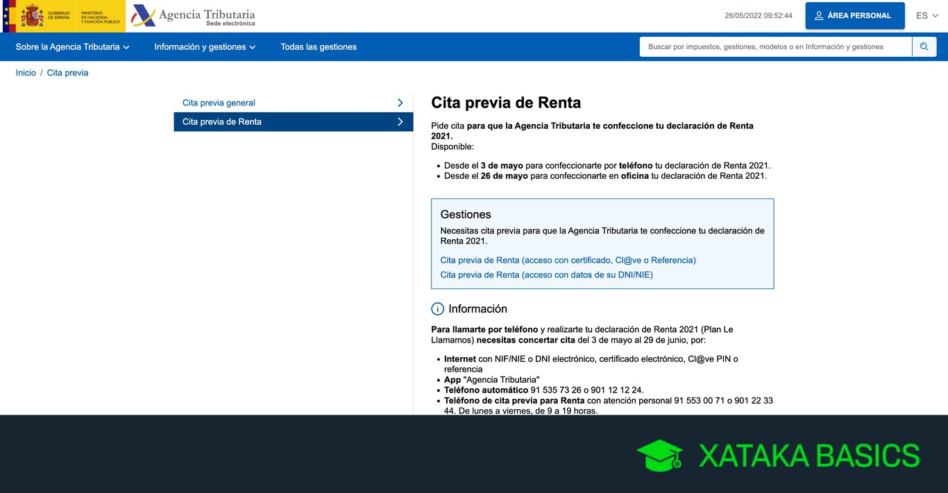 En este momento estás viendo Declaración de la Renta Cita Previa Presencial