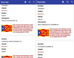 Lee más sobre el artículo Lista de Empresas Catalanas a Favor de la Independencia