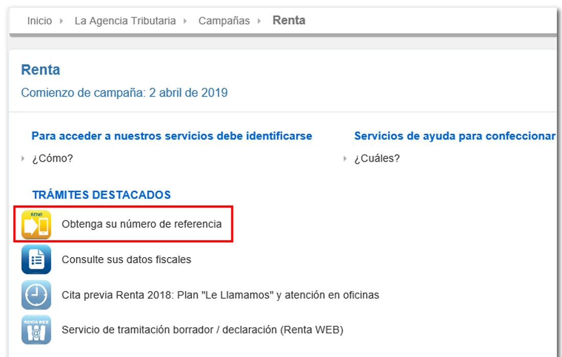 En este momento estás viendo Número de Referencia Declaración de la Renta